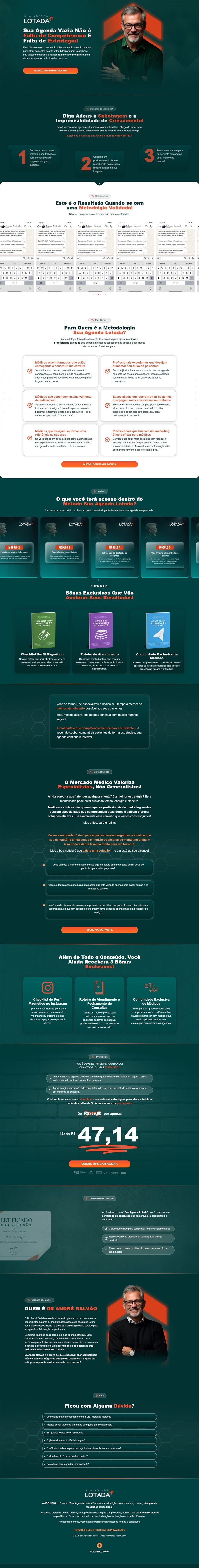 Prévia completa do template Sua Agenda Lotada